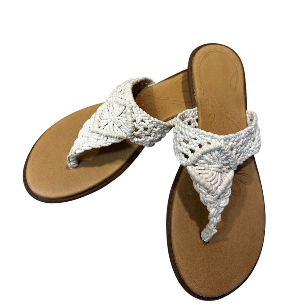 Sonoma Crochet Flip Flops Boho Size 7.5 Casual Summer